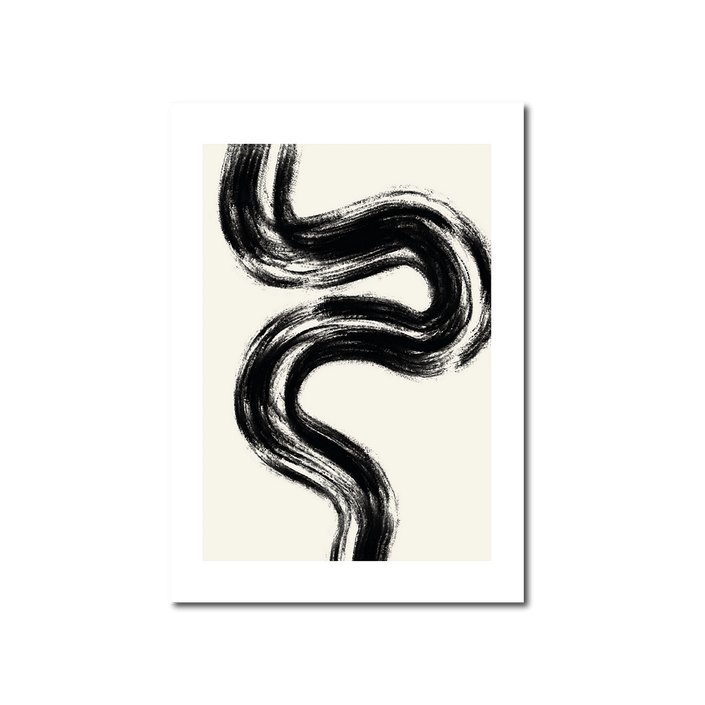 charcoal swirl - poster