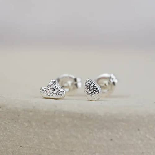 Sterling Silver Mini Cloud and Raindrop Studs