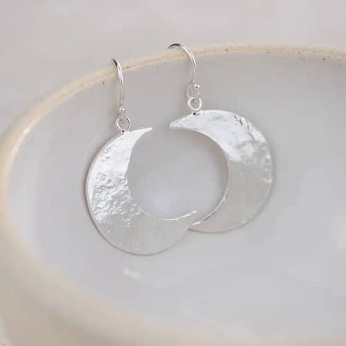 Sterling Silver Cresent Moon Earrings