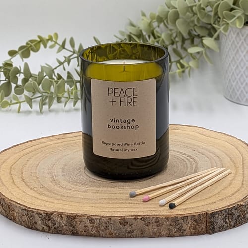 p+f-wine-candle vintage bookshop 1