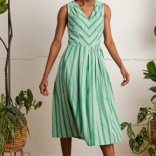 Josie Beachcomber Stripe Green Dress