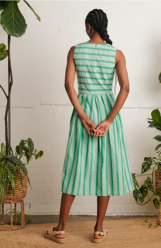 Josie Beachcomber Stripe Green Dress - Image 2