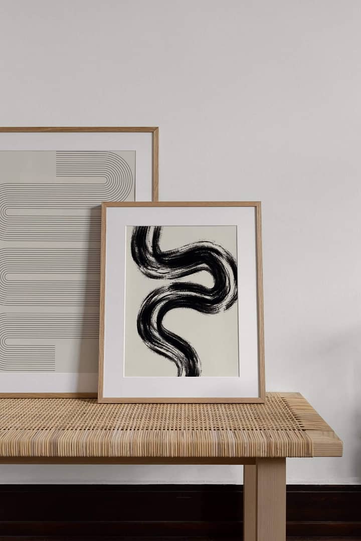 charcoal swirl - poster