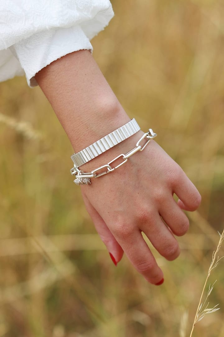 Classic Ondulée Bangle - Silver - Olivia Taylor