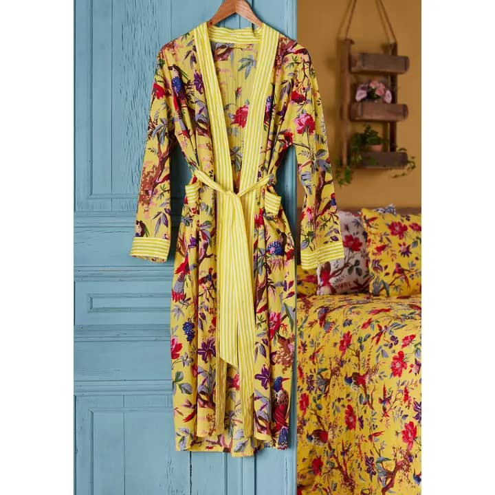 Bird of Paradise Kimono - Yellow