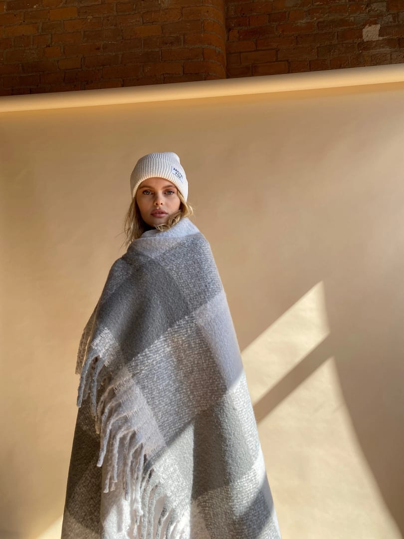 The Reykjavik Throw - Harbour Grey Check