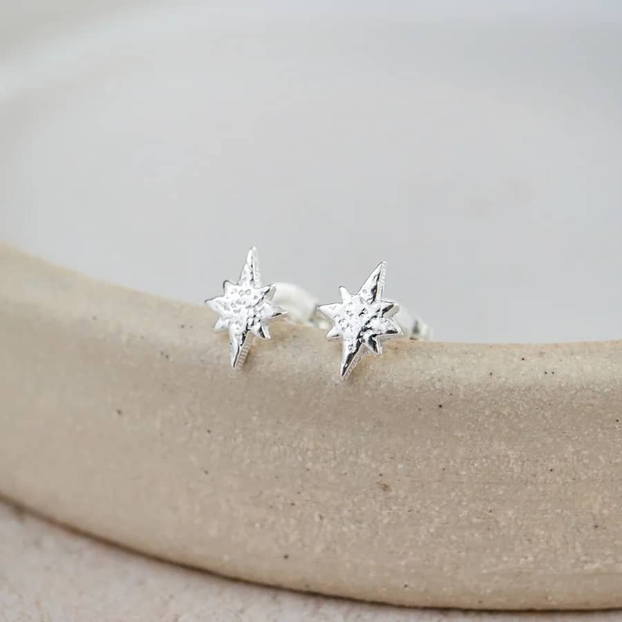 Sterling Silver Mini Starburst Studs - Image 3