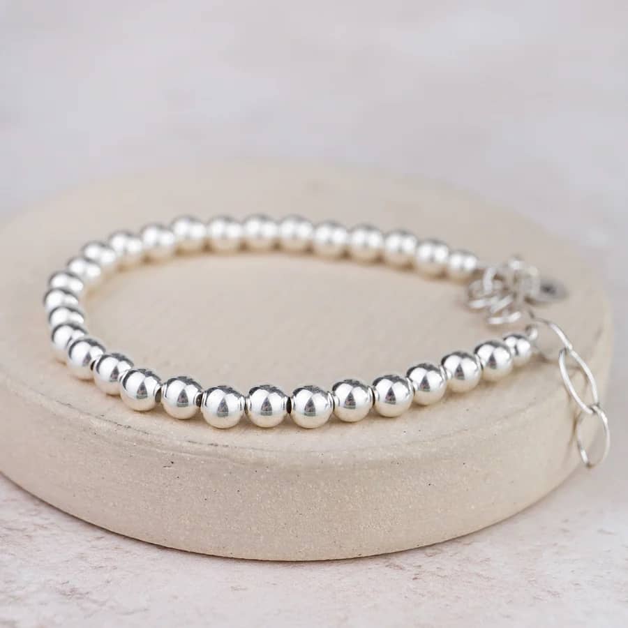 Sterling Silver Bead Bracelet - Image 2