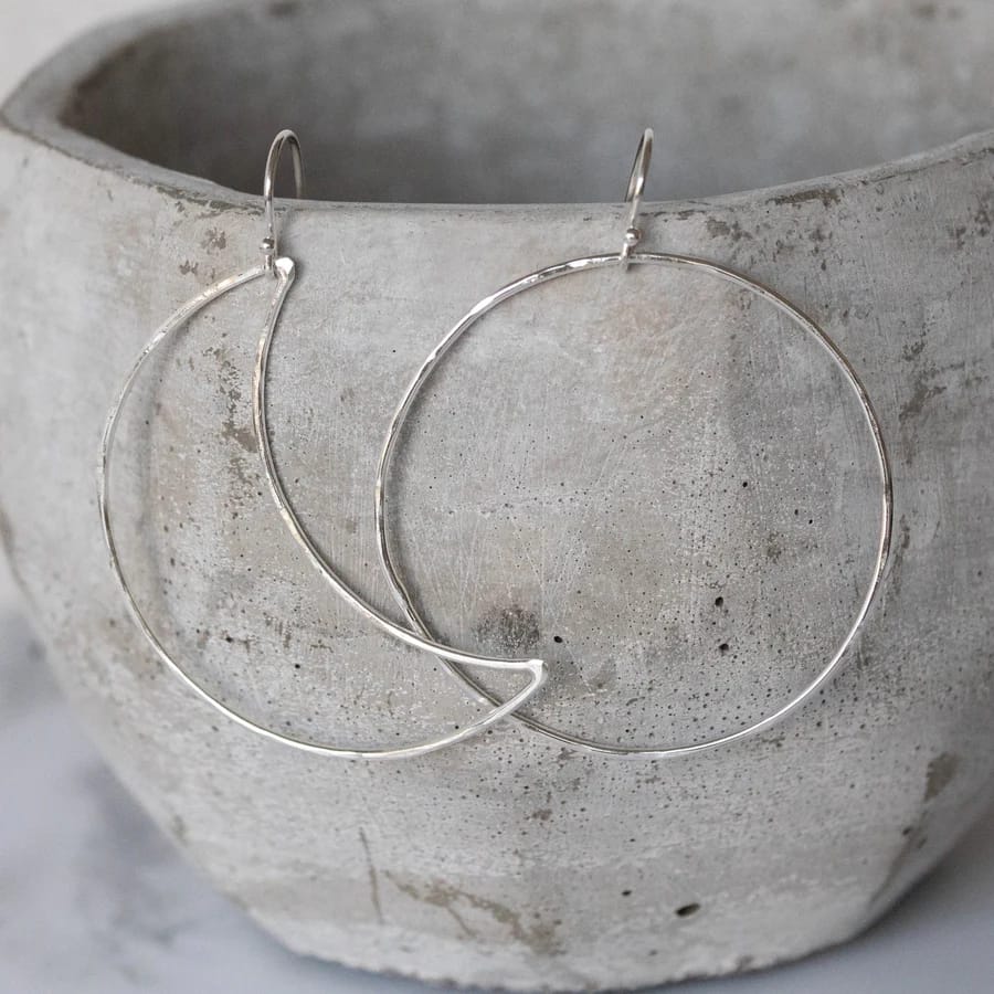 Sterling Silver Sun and Moon Mismatch Earrings - Image 3