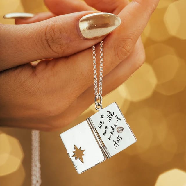 Sterling Silver Celestial Locket Necklace - Image 6