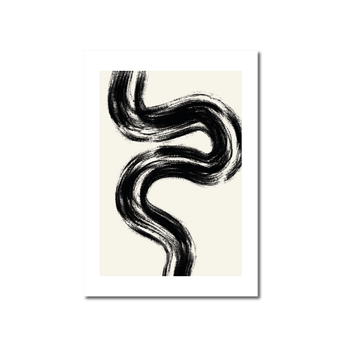 charcoal swirl - poster