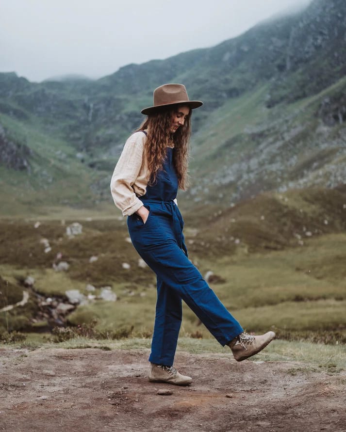 Tama Hemp Dungarees - Blue - Peace and Fire